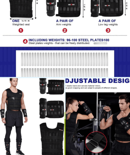 44lb adjustable weighted vest